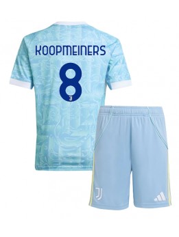 Billige Juventus Teun Koopmeiners #8 Bortedraktsett Barn 2025-26 Kortermet (+ Korte bukser)